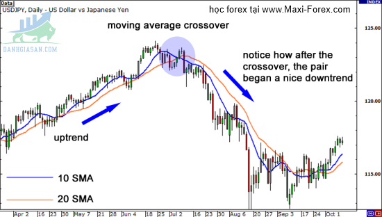 đường trung bình SMA Crossover