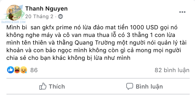 sàn GKFX lừa đảo