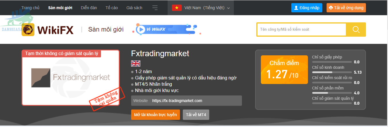 Tổng quan về sàn giao dịch Fx Trading Market