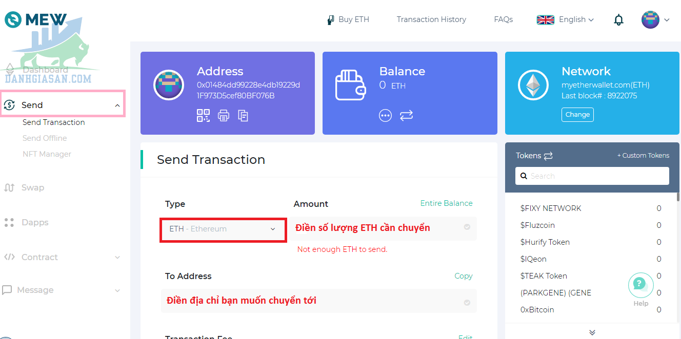 Cách để tạo một ví MyEtherWallet