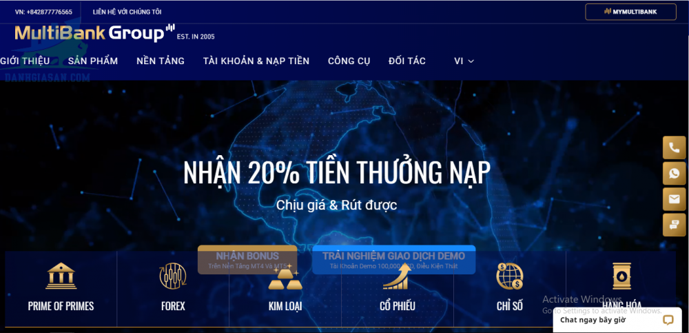 Tổng quan về sàn MultiBank FX