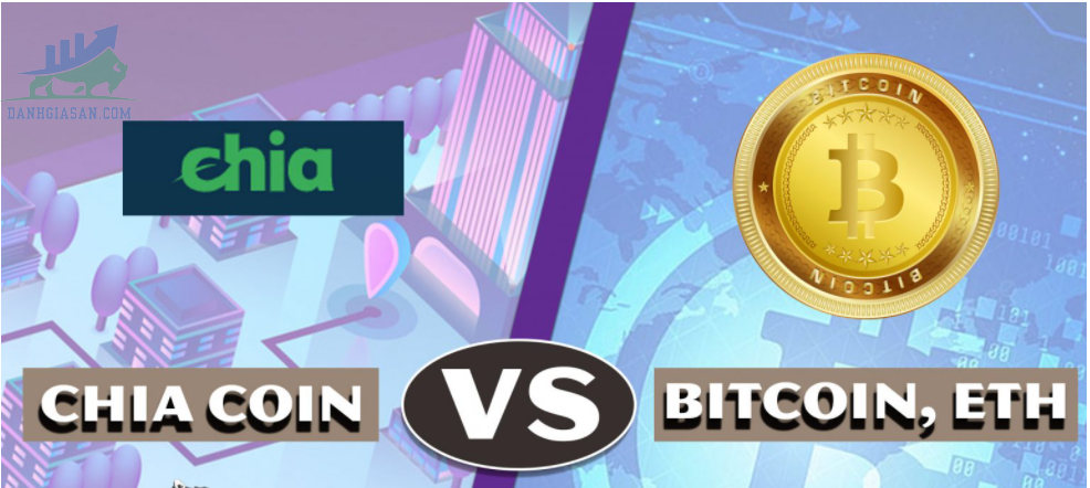 So sánh đồng coin xanh XCH và Bitcoin với Ethereum