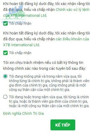 Cách mở tài khoản tại sàn XTB