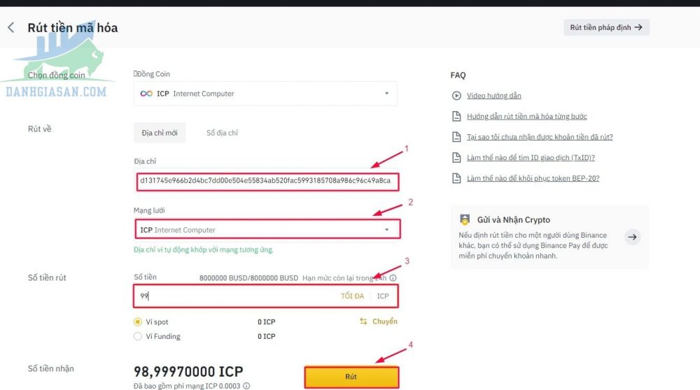 Chuyển tài sản từ sàn Binance