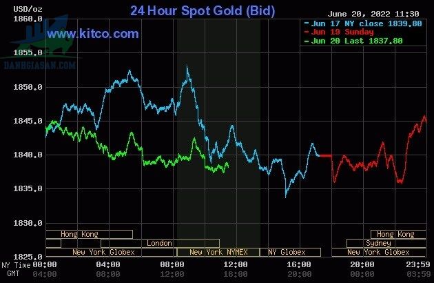 Cập nhật giá vàng trong và ngoài nước, vàng biến động thất thường - ngày 21/06/2022