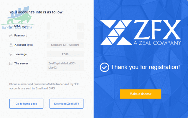 Cách mở tài khoản sàn ZFX 