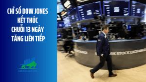 Chỉ số Dow Jones kết thúc chuỗi 13 ngày tăng liên tiếp