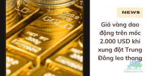 Giá vàng dao động trên mốc 2.000 USD khi xung đột Trung Đông leo thang