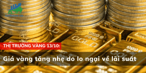 Giá vàng tăng nhẹ do lo ngại về lãi suất