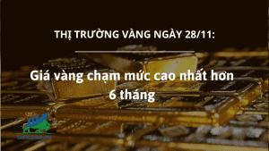 Giá vàng chạm mức cao nhất hơn 6 tháng