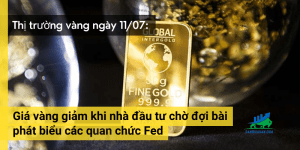 Giá vàng giảm khi đồng đô la tăng