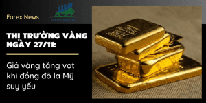 Giá vàng tăng vọt khi đồng đô la Mỹ suy yếu