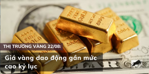 Giá vàng dao động gần mức cao kỷ lục