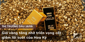 Giá vàng tăng nhờ triển vọng cắt giảm lãi suất của Hoa Kỳ