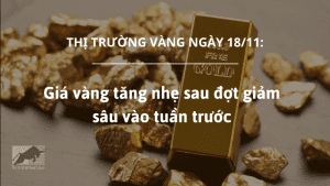 Giá vàng tăng nhẹ sau đợt giảm sâu vào tuần trước