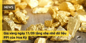 Giá vàng ngày 11/09 tăng nhẹ nhờ dữ liệu PPI của Hoa Kỳ