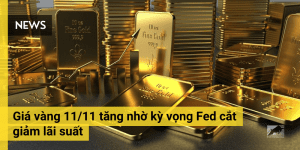 Giá vàng 11/11 tăng nhờ kỳ vọng Fed cắt giảm lãi suất