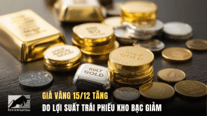 Giá vàng 15/12 tăng do lợi suất trái phiếu kho bạc giảm