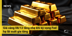 Giá vàng 08/12 tăng nhẹ khi kỳ vọng Fed hạ lãi suất gia tăng