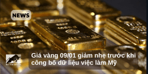 Giá vàng 09/01 giảm nhẹ trước khi công bố dữ liệu việc làm Mỹ