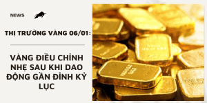 Giá vàng 06/01 điều chỉnh nhẹ sau khi dao động gần đỉnh kỷ lục